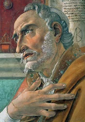Detail von St. Augustinus in seinem Studierzimmer, 1480